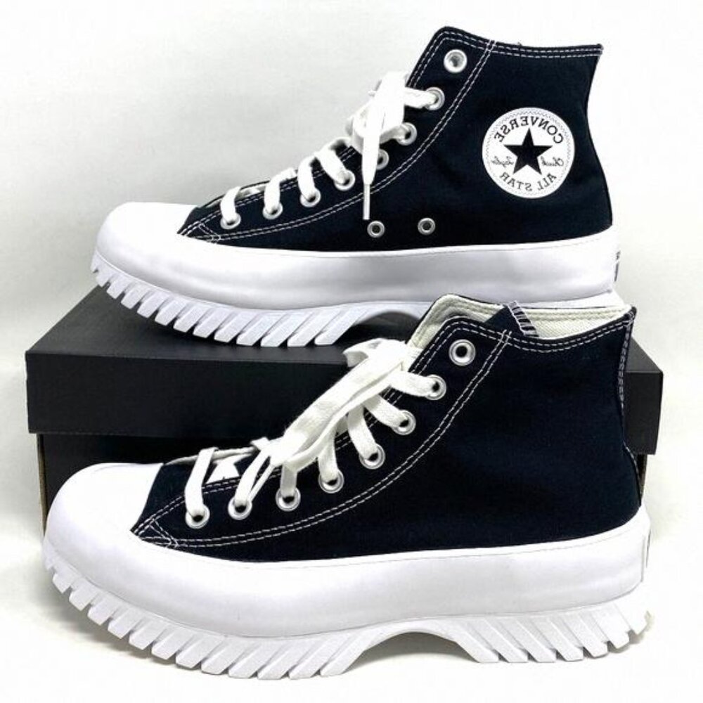 Converse Chuck Taylor All Star Lugged 2.0 High Top A00870C Canvas Black Women's - Picture 2 of 12